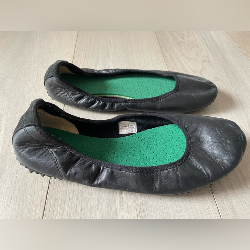 Plae Crosby ballet flats, black, size 10.5